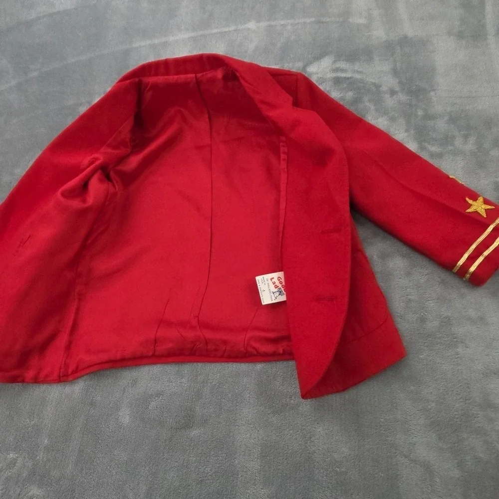 Vintage Good Lad Red Gold Button Blazer Little Boys Size 4 Made‎ In The USA